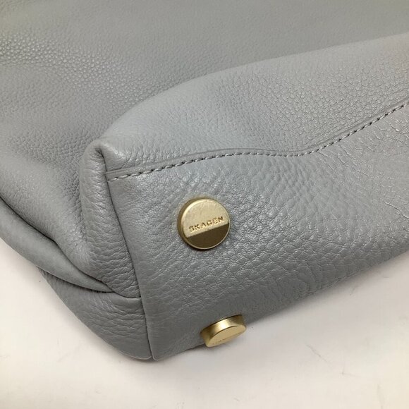 NWT Skagen Mikkeline Satchel purse grey leather *has flaw and missing crossbody* - Picture 11 of 15